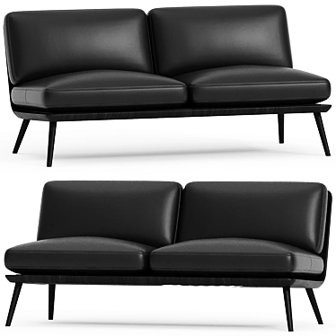 Modern Elegance Spine Sofa 3D model image 1 