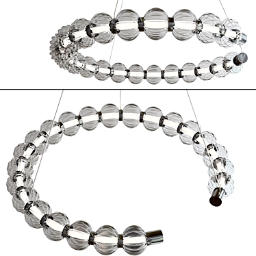 Amulet Blown Glass LED Pendant 3D model image 1 