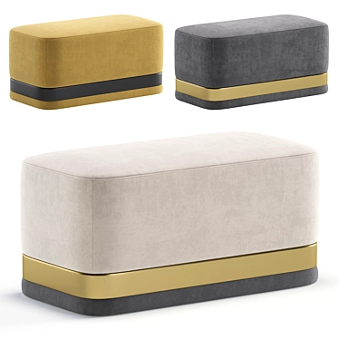 Contemporary Pouffe Aroka 3 Colors 3D model image 1 
