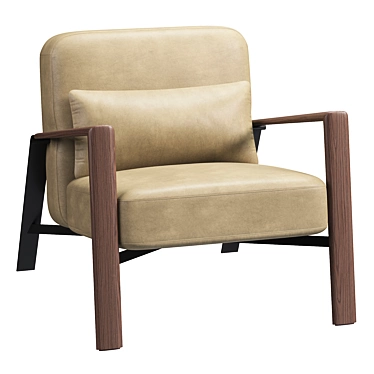 Stylish Luis Nicoline Armchair Fbx 3D model image 1 