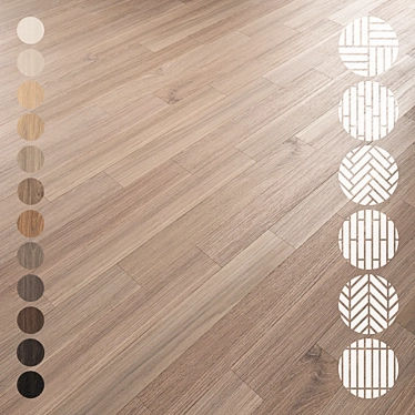 Oak Parquet Selection 017 3D model image 1 