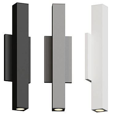 Sleek Chara Outdoor Wall Sconce 3D model image 1 