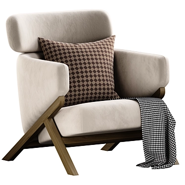 Sleek Cordial StudioF Armchair 3D model image 1 