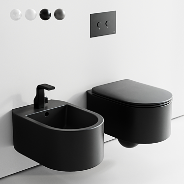 Astra Wall-Hung Rimless Toilet 3D model image 1 