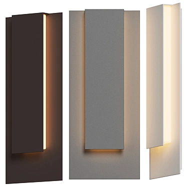 Modern Aluminum LED Wall Sconce 3D model image 1 