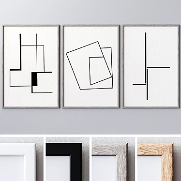 Modern Wall Art Set 2019 3D model image 1 