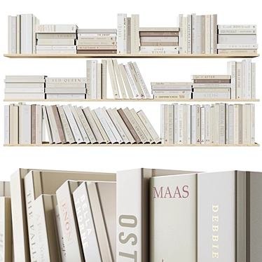 Set of Books in Various Formats 3D model image 1 