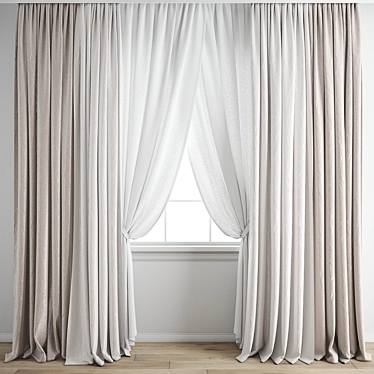 Polygonal Curtain Model Set 3D model image 1 