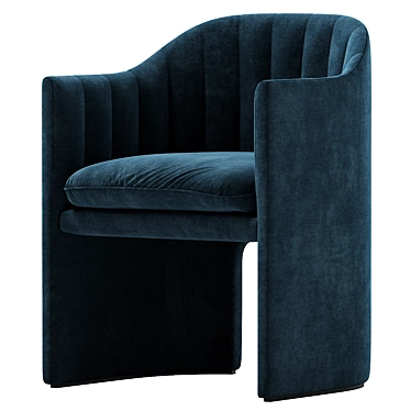 Sleek Modern Dining Chair Set 3D model image 1 