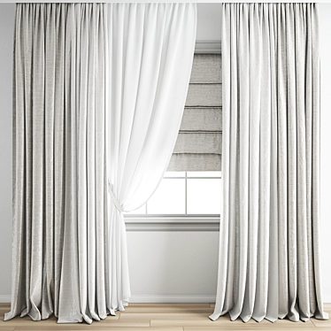 Poly Curtain Model Bundle 3D model image 1 