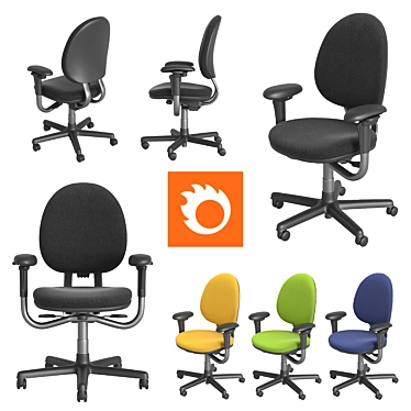 Steelcase Criterion Mesh Task Chair 3D model image 1 