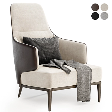 Elegant AMANDA BERGERE Armchair 3D model image 1 