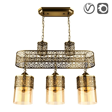 Eastern Palace Luxury Chandelier 3D model image 1 