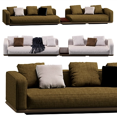 Minotti Horizonte Modular Sofa: Stylish 2013 3D model image 1 