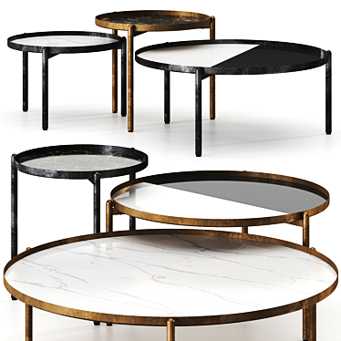 Sleek Campos Table Sovet Italia 3D model image 1 