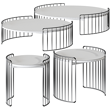 Modern Harpe Table by Bonaldo 3D model image 1 