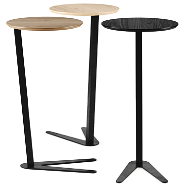 Minimalist Mint Table with Files 3D model image 1 