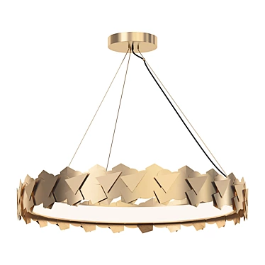 Art Deco Halo Chandelier 3D model image 1 