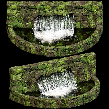 Rustic Water Pond Feature 3D model image 1 