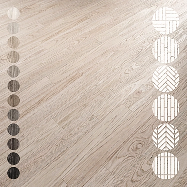 Oak Parquet Flooring Collection 3D model image 1 