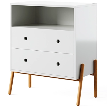 Kids' Chest with 2 Drawers, Wallet 3D model image 1 