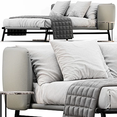 Luxury Edoardo Bed Upgrade 3D model image 1 