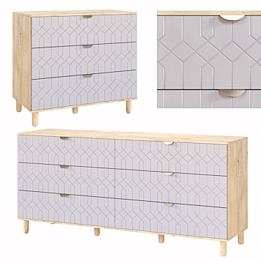 Time Deco Santiago Chest of Drawers 3D model image 1 