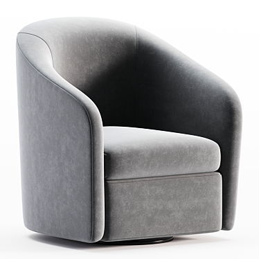 Sleek Swivel Barrel Chair 3D model image 1 