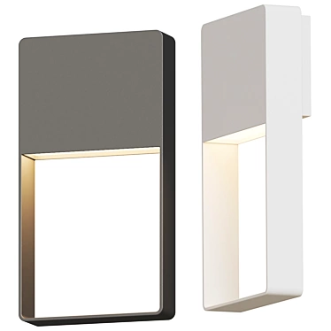 Contemporary Outdoor LED Wall Sconce 3D model image 1 