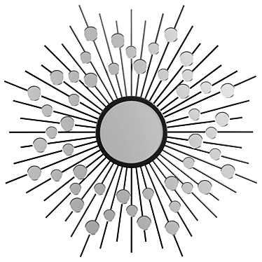 Radiant Starburst Mirror 3D model image 1 