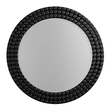 Modern Bronze Round Wall Mirror 3D model image 1 