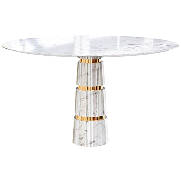 Elegant Avalanche Dining Table 3D model image 1 