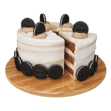 Delicious Oreo Cake 3D Model 3D model image 1 