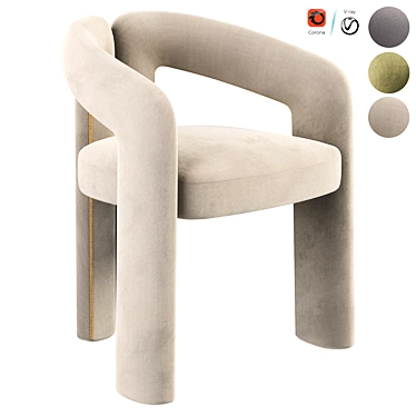 Modern 3D Model Chair Design 3D model image 1 