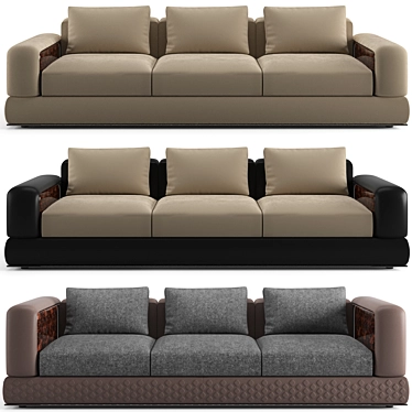 Luxurious Bentley Home Westbury Sofa 3D model image 1 