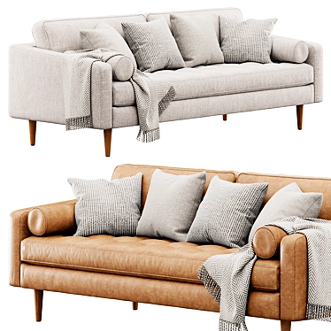 Poly&Bark Napa Sofa 88 3D model image 1 