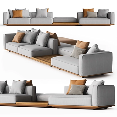 Elegant Meroni Colzani Milano Sofa 3D model image 1 