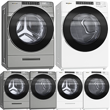 Whirlpool WFW6620HC Washer Dryer Set 3D model image 1 