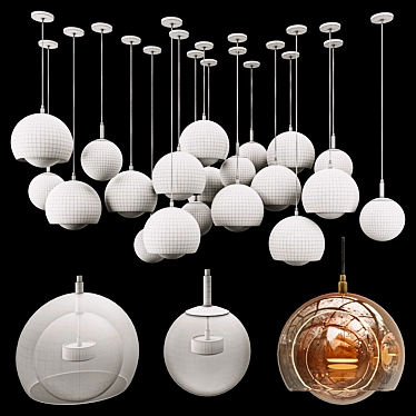  Modular Sfera Pendant Lights 3D model image 1 