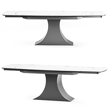 Folding Palermo Table with Ceramic Countertop 3D model image 1 