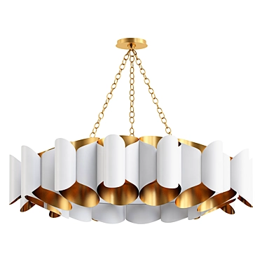 Elegance Radiates Banks Chandelier White 3D model image 1 