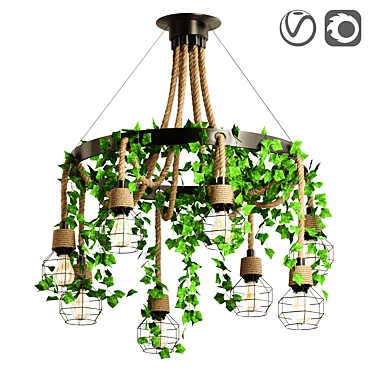 Industrial Style Hanging Lamp 3D model image 1 