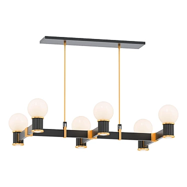 Modern Sleek Light Fixture 3D model image 1 