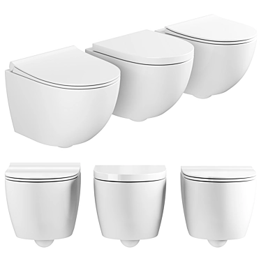 VitrA Sento Compact Wall HungUIScrollView Toilet 3D model image 1 