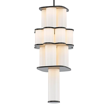 Modern Orbital Chandelier Design 3D model image 1 