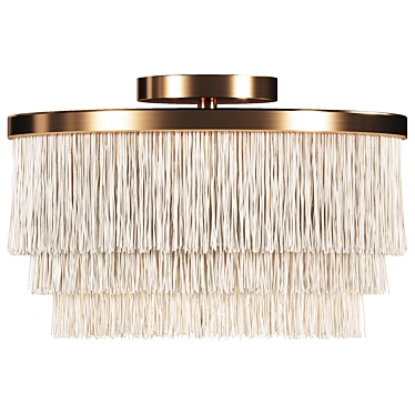 Boho Fringe Ceiling Light 3D model image 1 