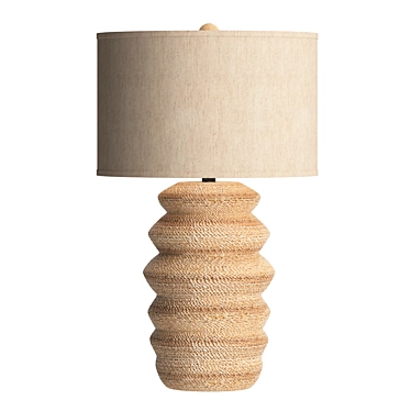 Abaca-wrapped Terracotta Table Lamp 3D model image 1 