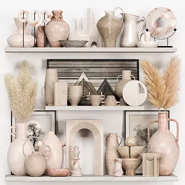 Rustic Decorative Set 3D Model 3D model image 1 