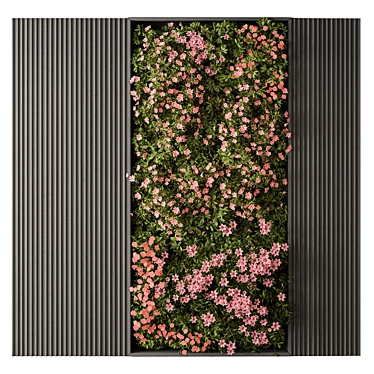 Floral Vertical Wall Art Display 3D model image 1 