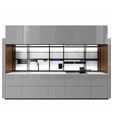 Innovative Italian Kitchen Design 3D model image 1 